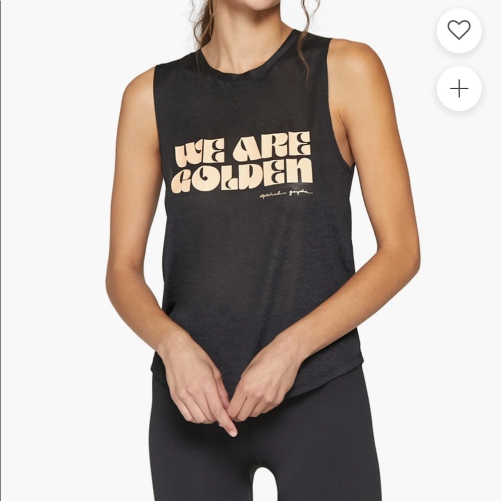 NWOT Spiritual Gangster Golden Active Tank L